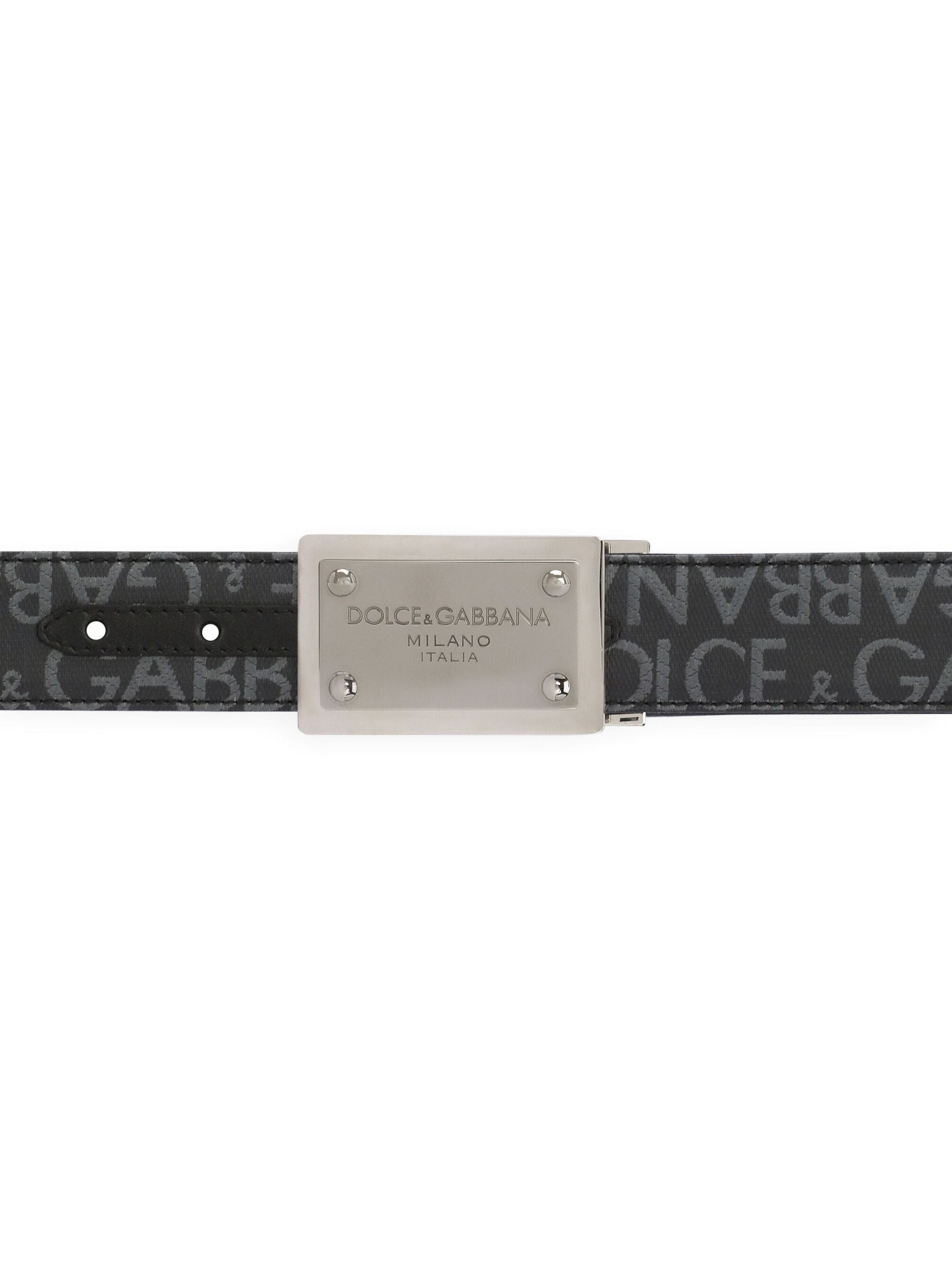 DG Logo Jacquard Metal Plaque Belt