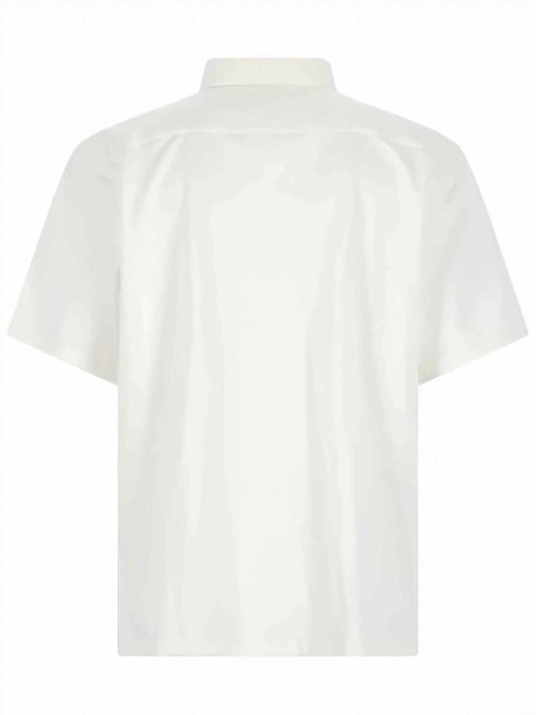 Blue Short-Sleeved Cotton Polyester Boxy Shirt