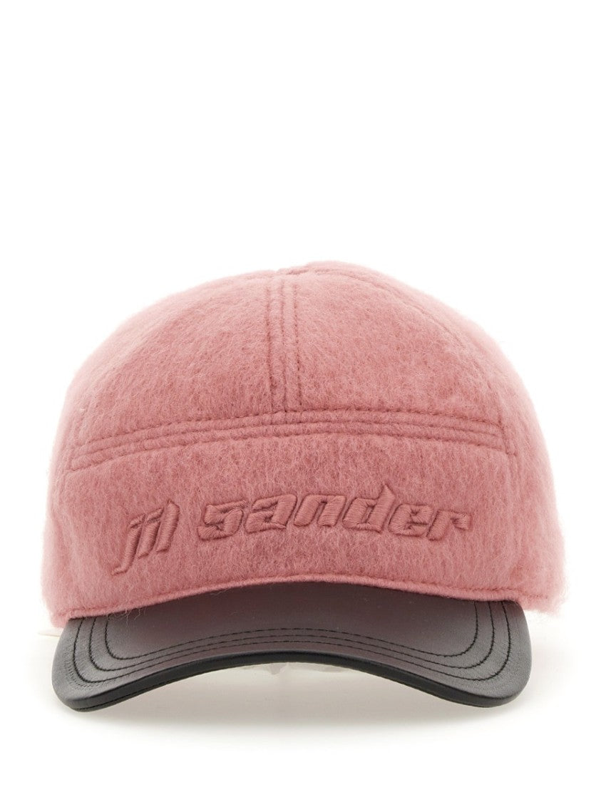 Textured Baseball Cap With Embossed Logo