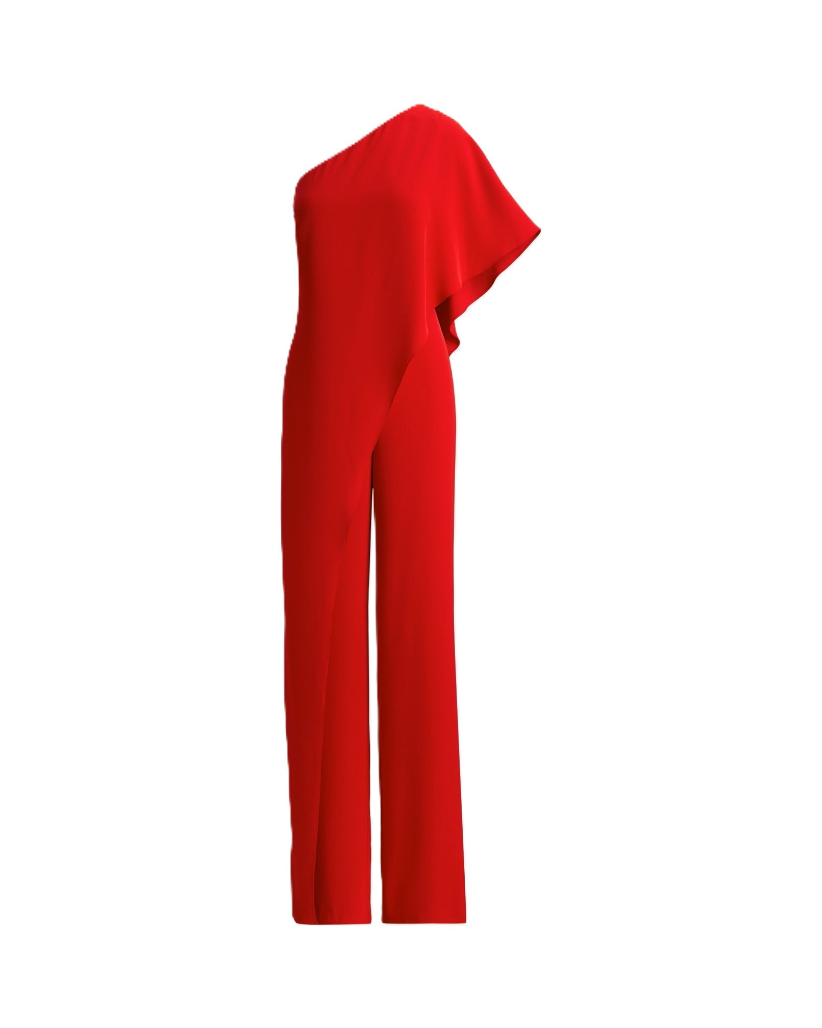 Red Silky Georgette Jumpsuit