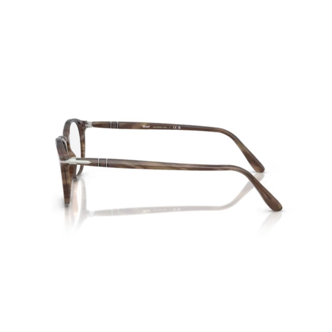 0po3007v Rounded Acetate Sunglasses with Tortoiseshell Pattern