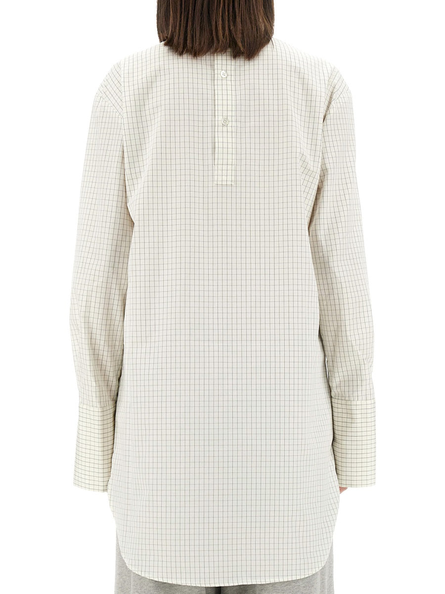 Classic Plaid Cotton Shirt With Structured Collar