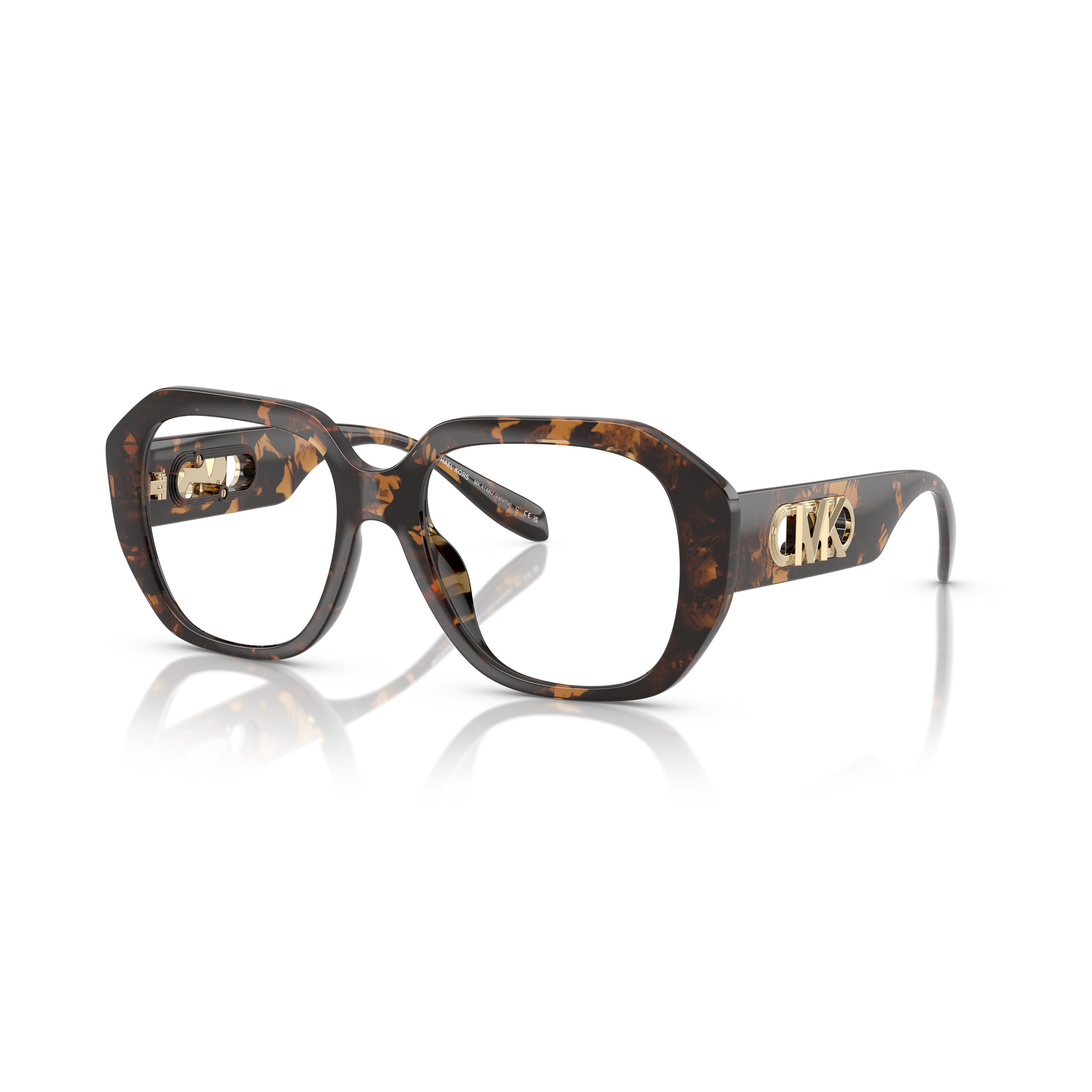 0mk4148u Oversized Tortoiseshell Sunglasses with Gold-tone Logo Detail