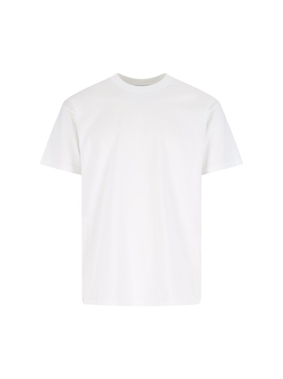 Logo T-Shirt, In White Cotton, Crew Neck