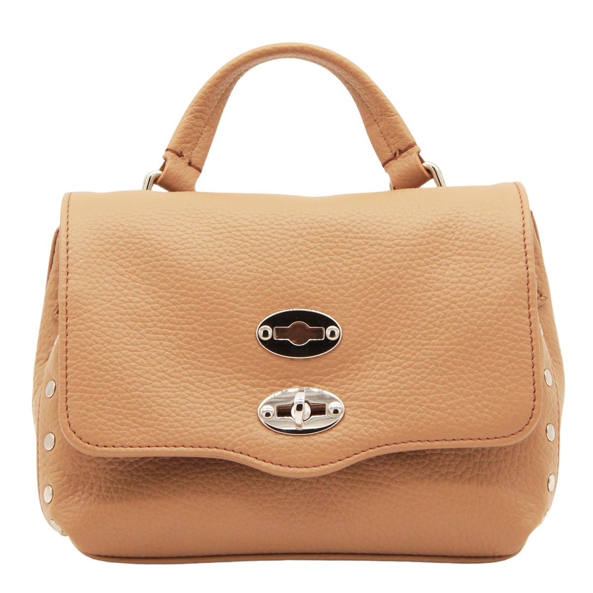 Structured Handbag with Pebbled Texture