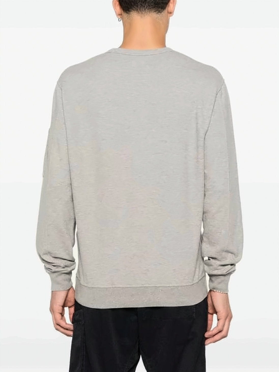 Casual Crewneck Sweatshirt with Distinctive Branding Patch