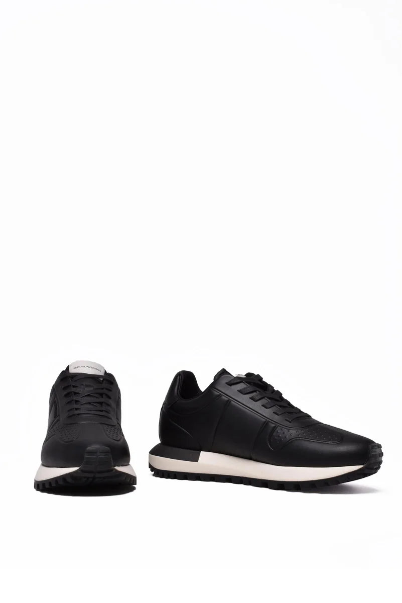 Leather Sneakers - Black