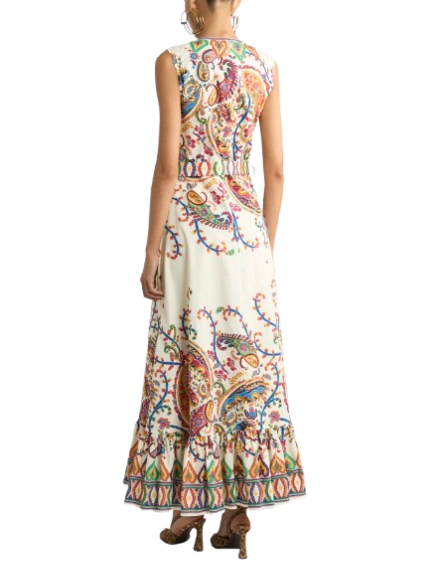 Fit-And-Flare Maxi Dress With Floral