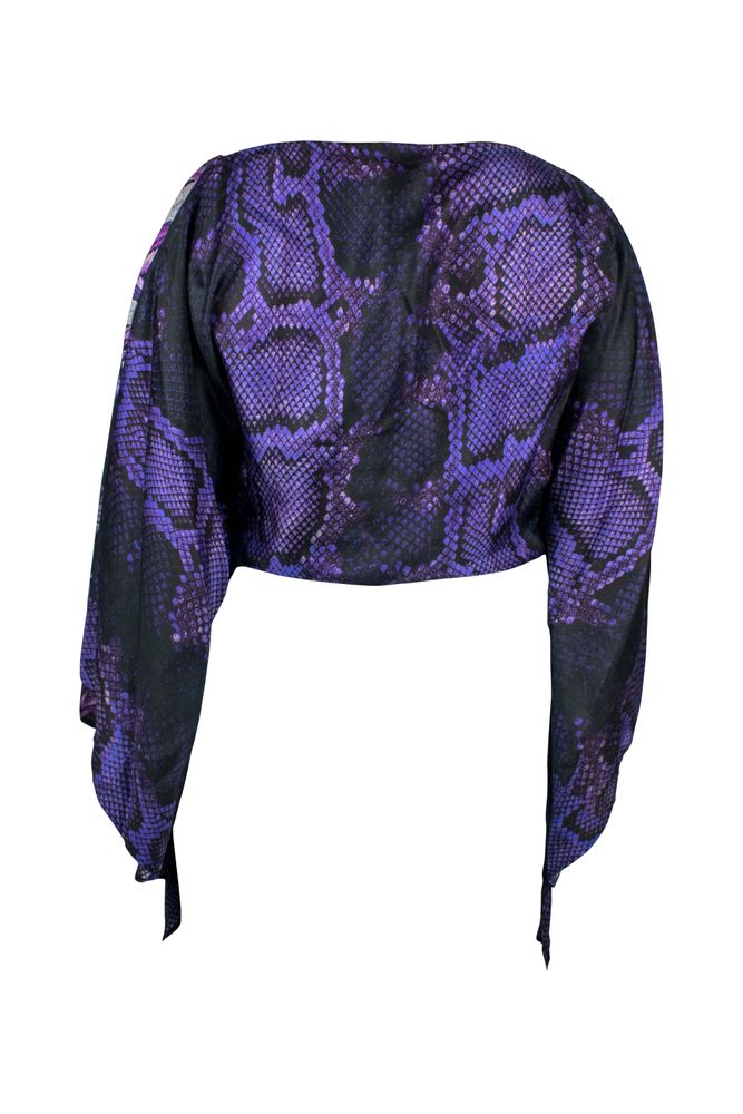 Silk Kaftan With Floral And Python Prints