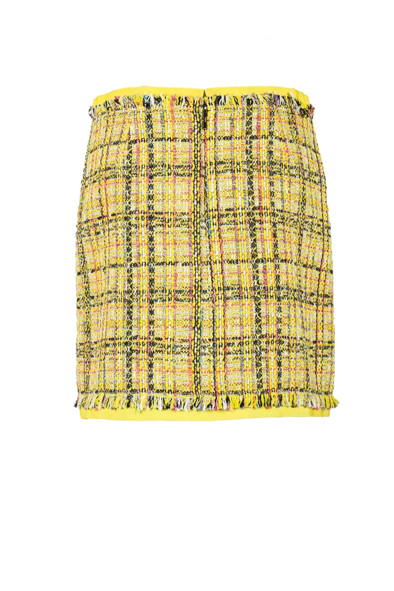 Mini Bouclé Skirt - Yellow