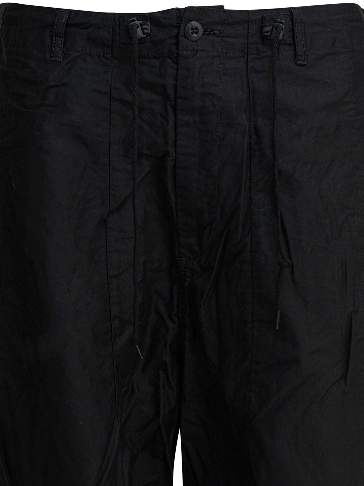 Textured Cotton Straight Pants