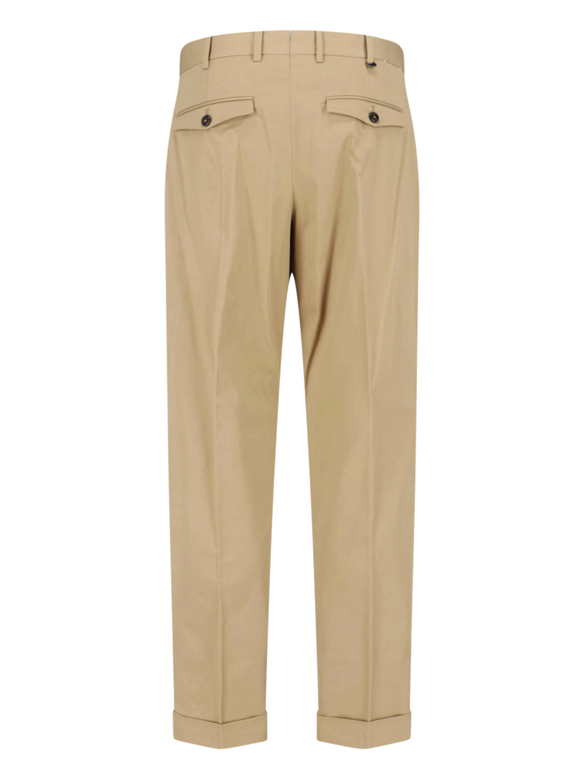 Tailored Beige Trousers With Clean Front
