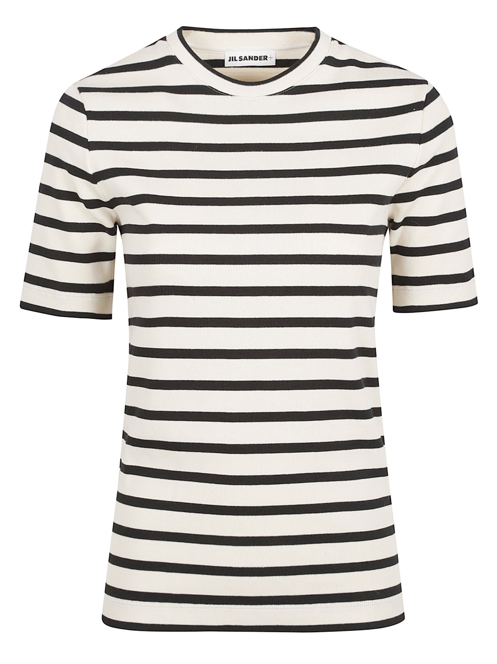 Fine Ribbed Cotton T-Shirt