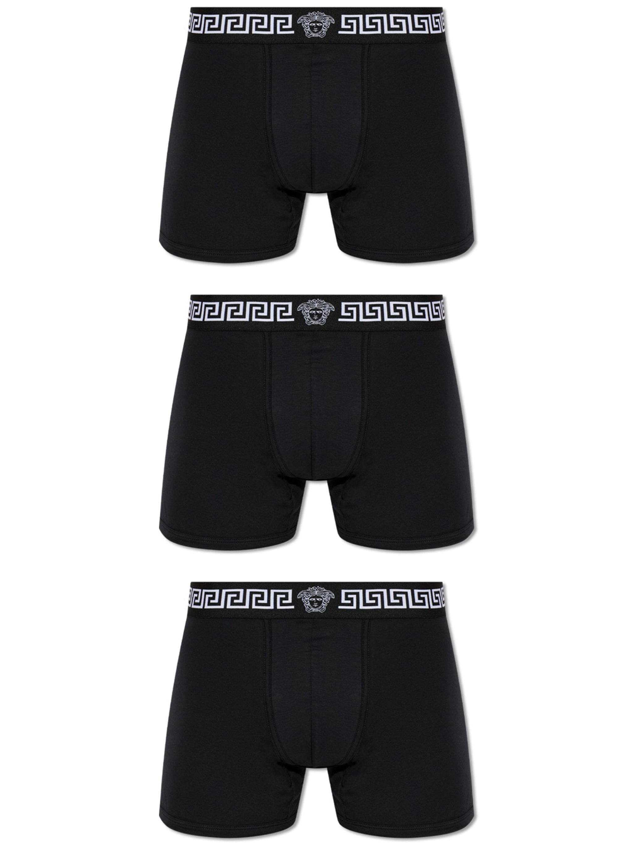 Black Parigamba Tri-Pack Greek Key Briefs