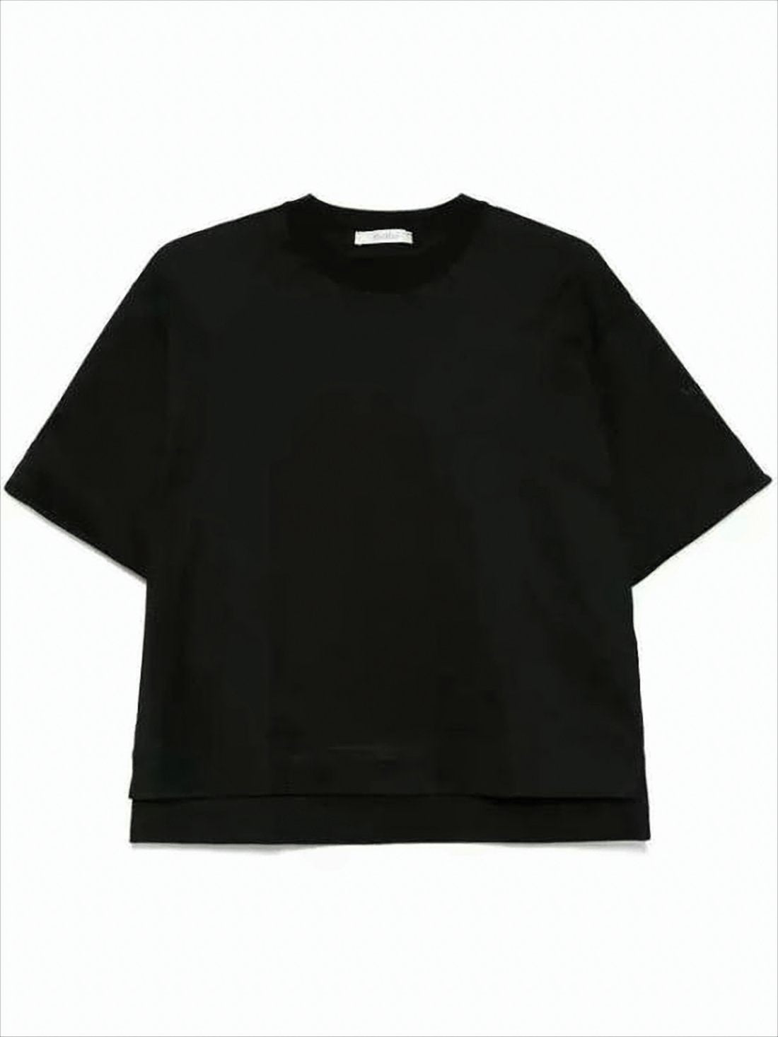 Boxy Cropped T-Shirt with Crew Neckline