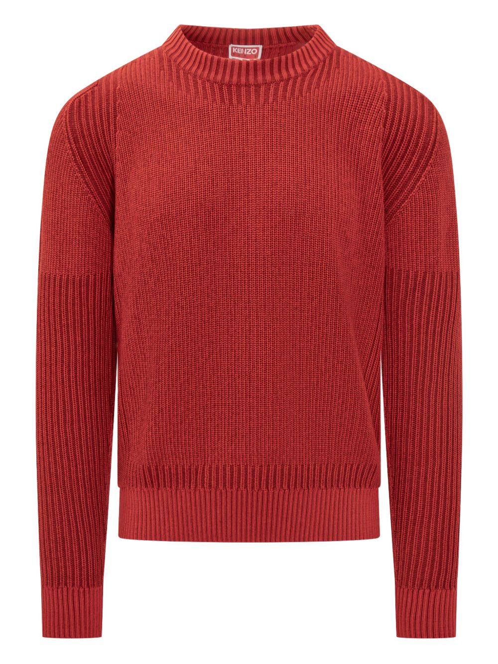 Medium Red Ribbed Knit Sweater