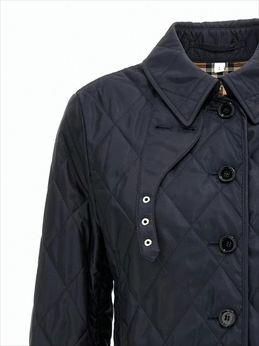 Tailored Quilted Jacket with Classic Collar