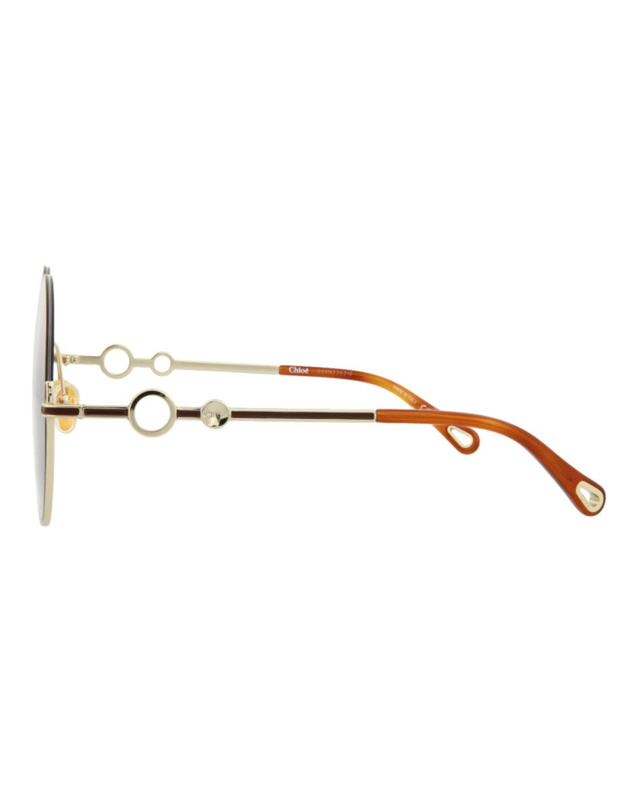 Round-Frame Metal Sunglasses