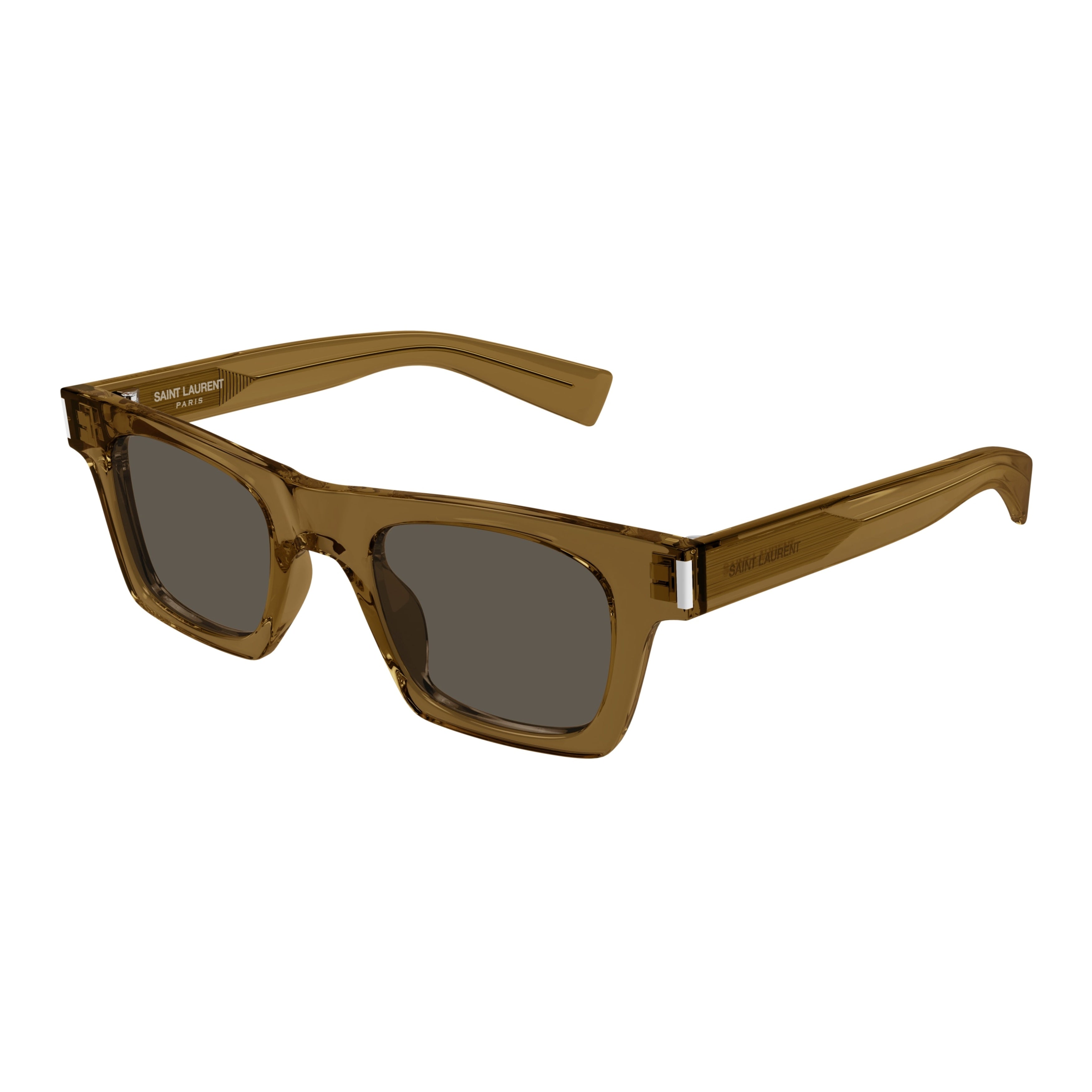 Sl 719 Translucent Brown Square Sunglasses