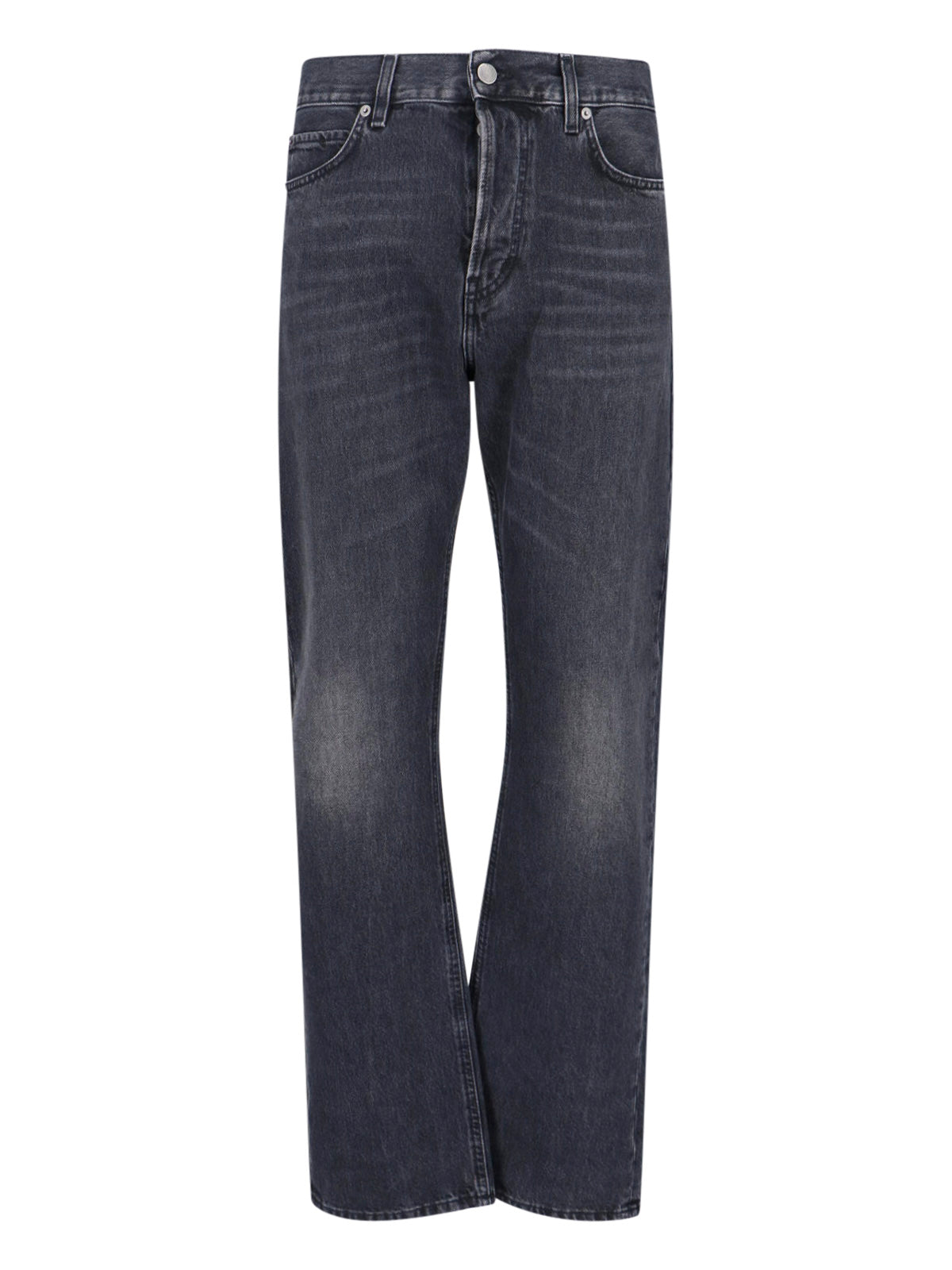 Black Blake Mid-Rise Straight Denim Jeans