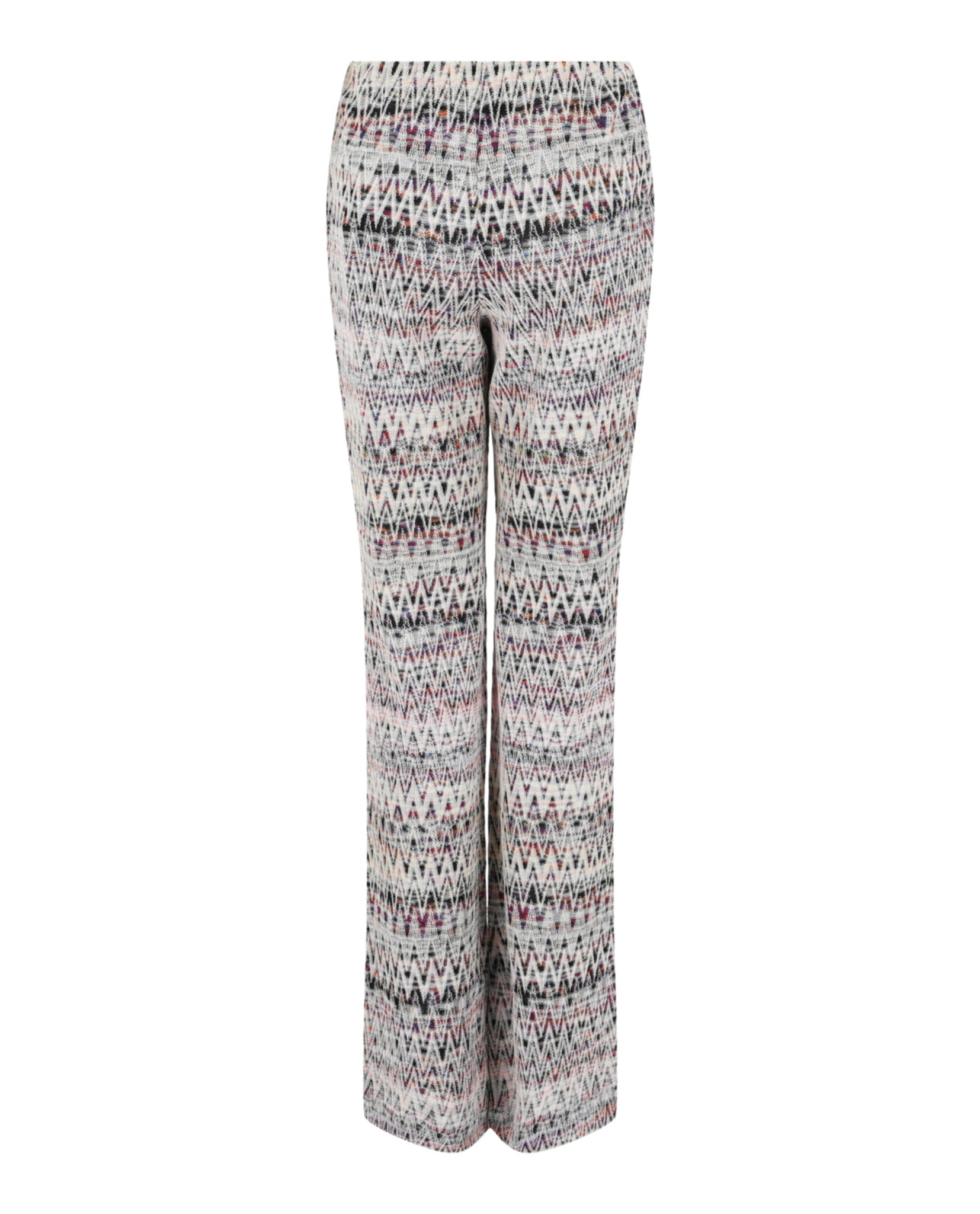 Zig Zag Patterned Flared-Leg Pants