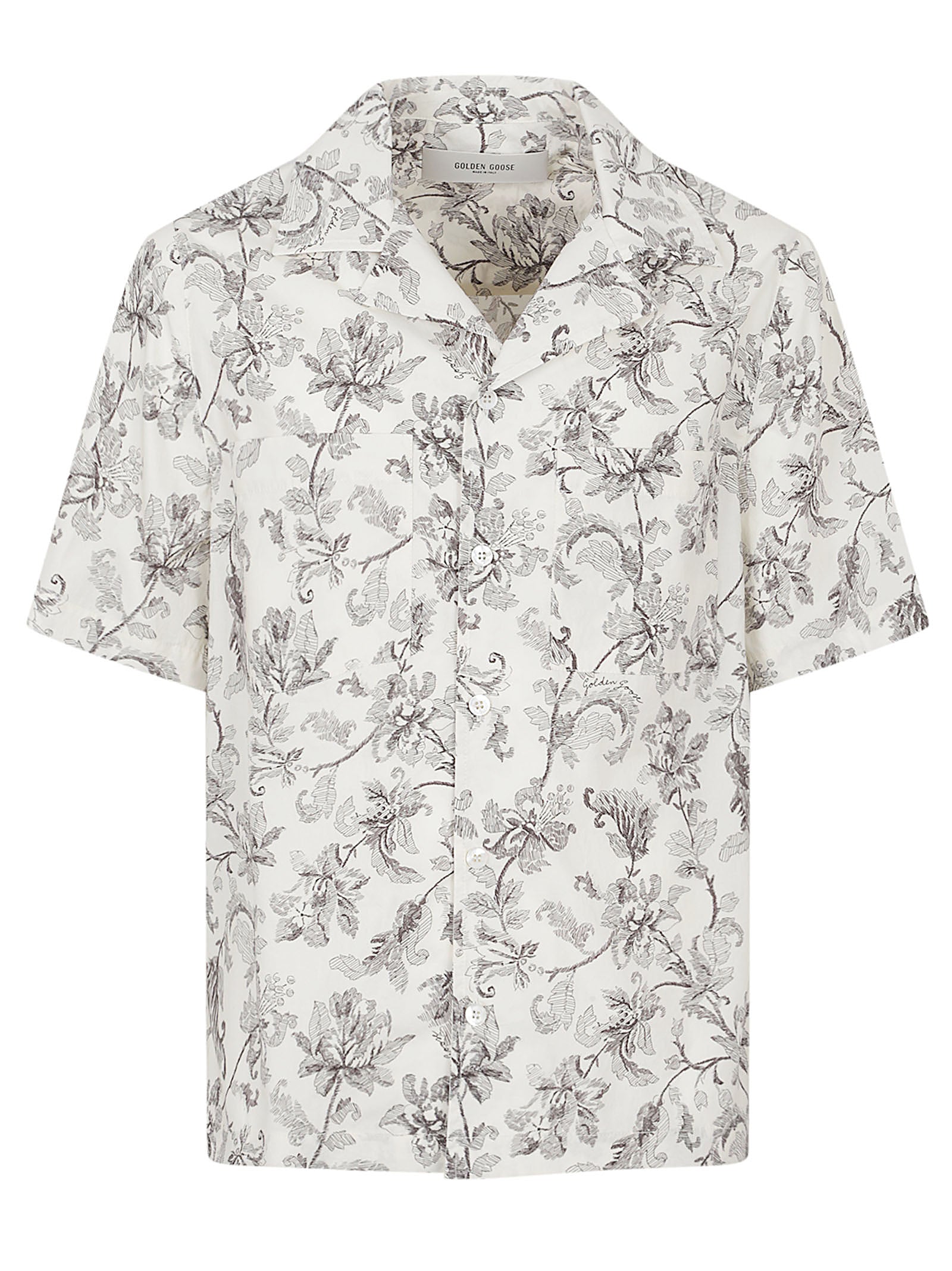 Short-Sleeved Bowling Collar Shirt