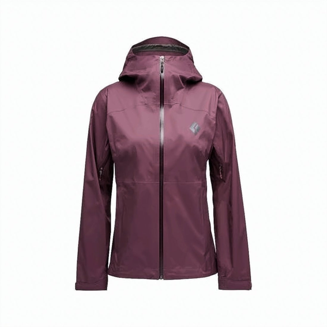 Hooded Burgundy Jacket with Water-Resistant Finish