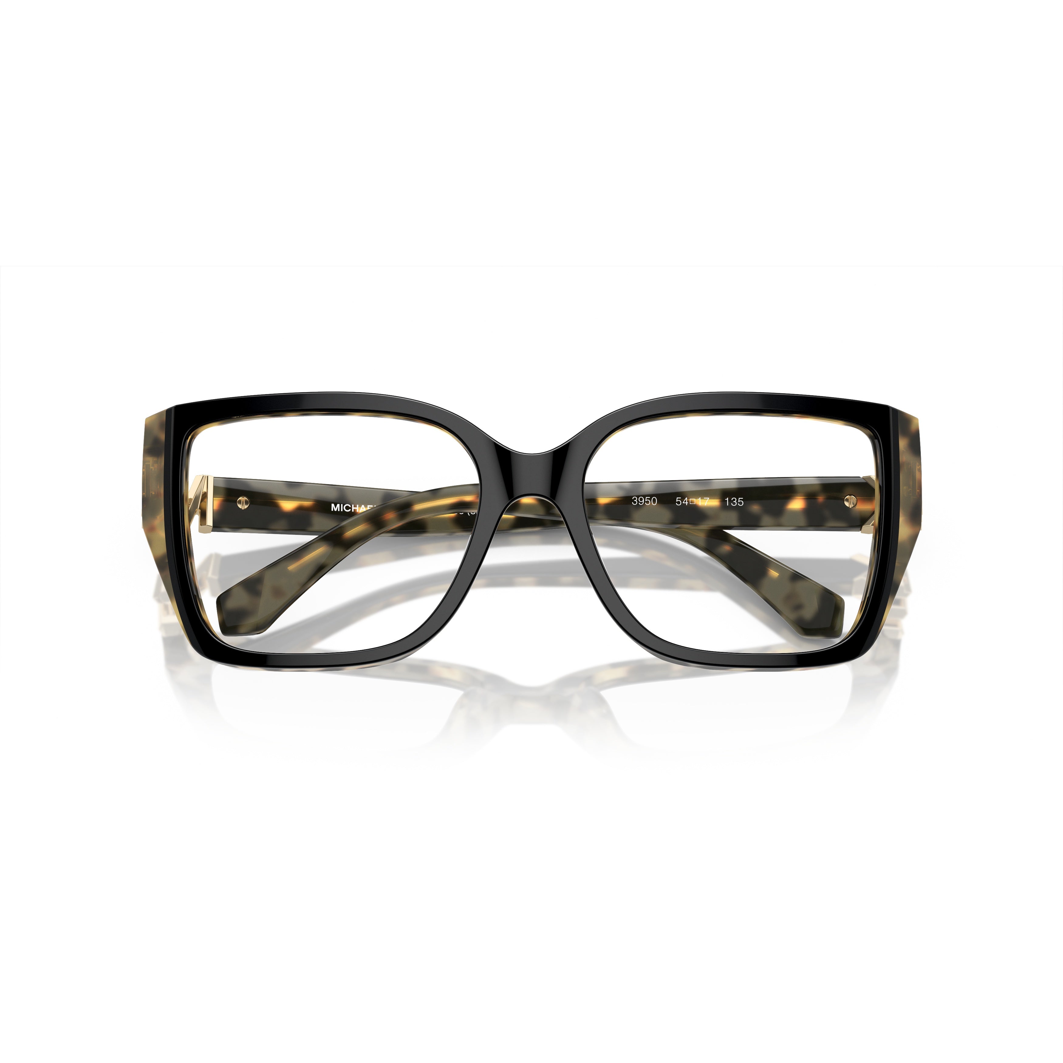 0mk4115u Oversized Tortoiseshell Frame Eyeglasses with Gold Logo Accent