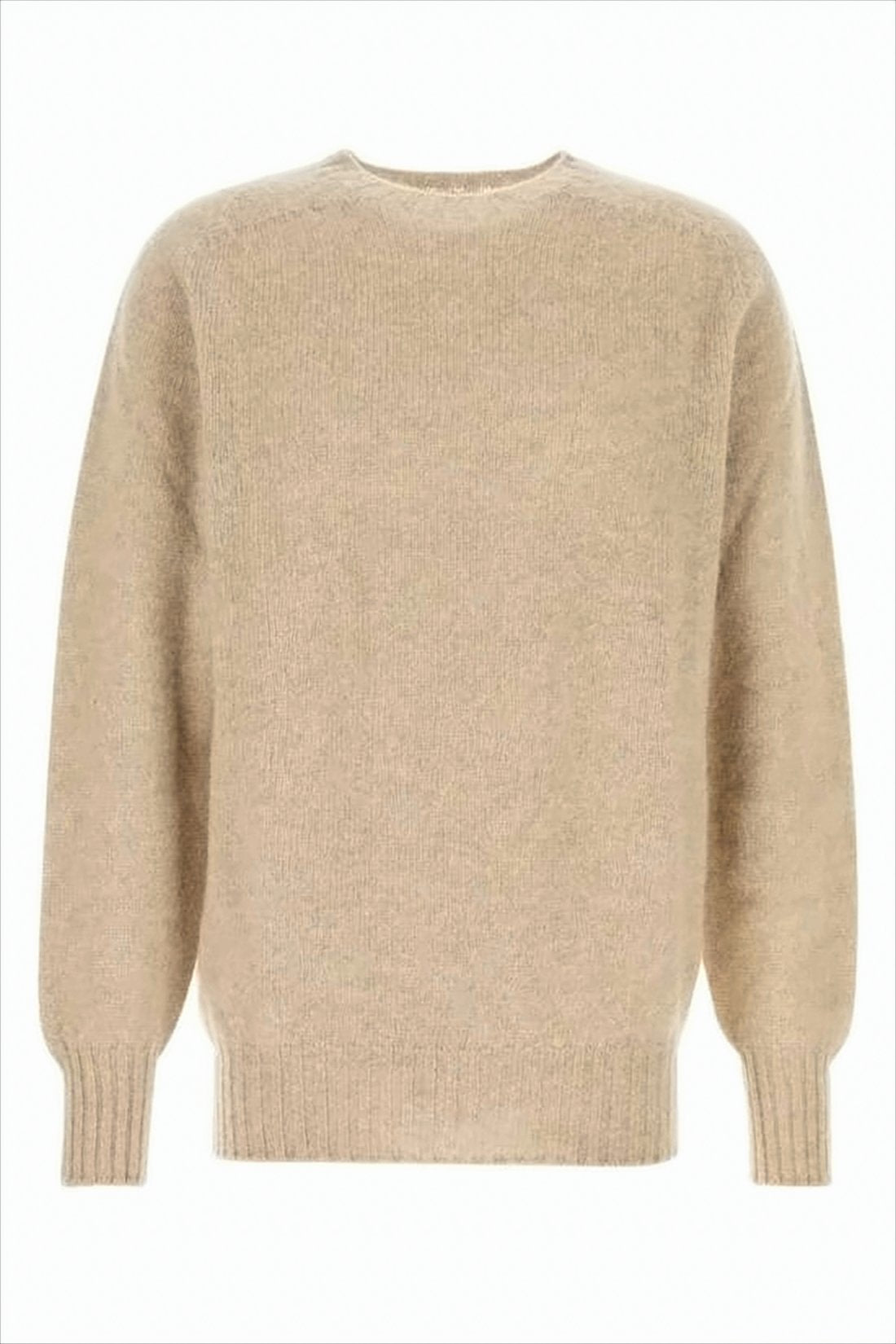 Relaxed Fit Wool Sweater with Puffed Sleeves