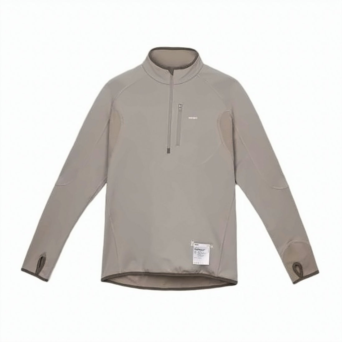 Fitted Half-Zip Training Top with Thumb Holes