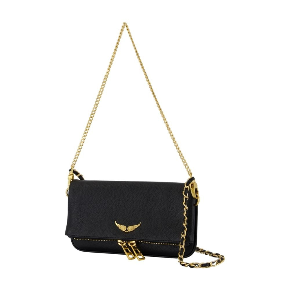 Rock Nano Wallet On Chain - Leather - Black