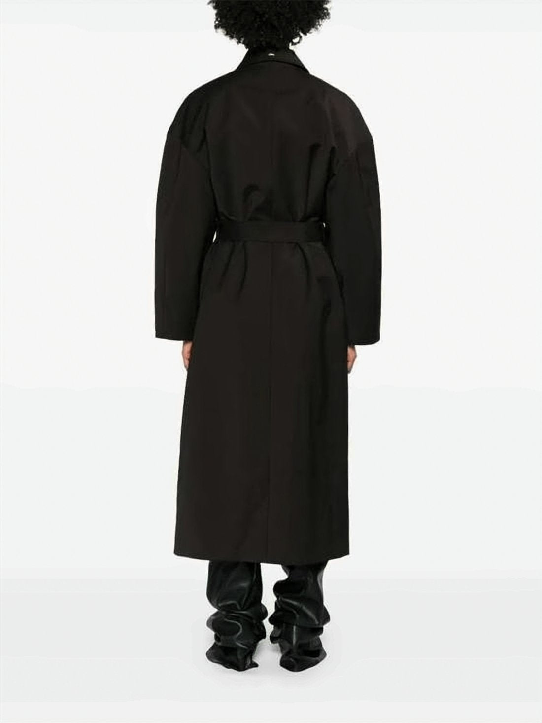 Long Coat With Self-Tie Belt