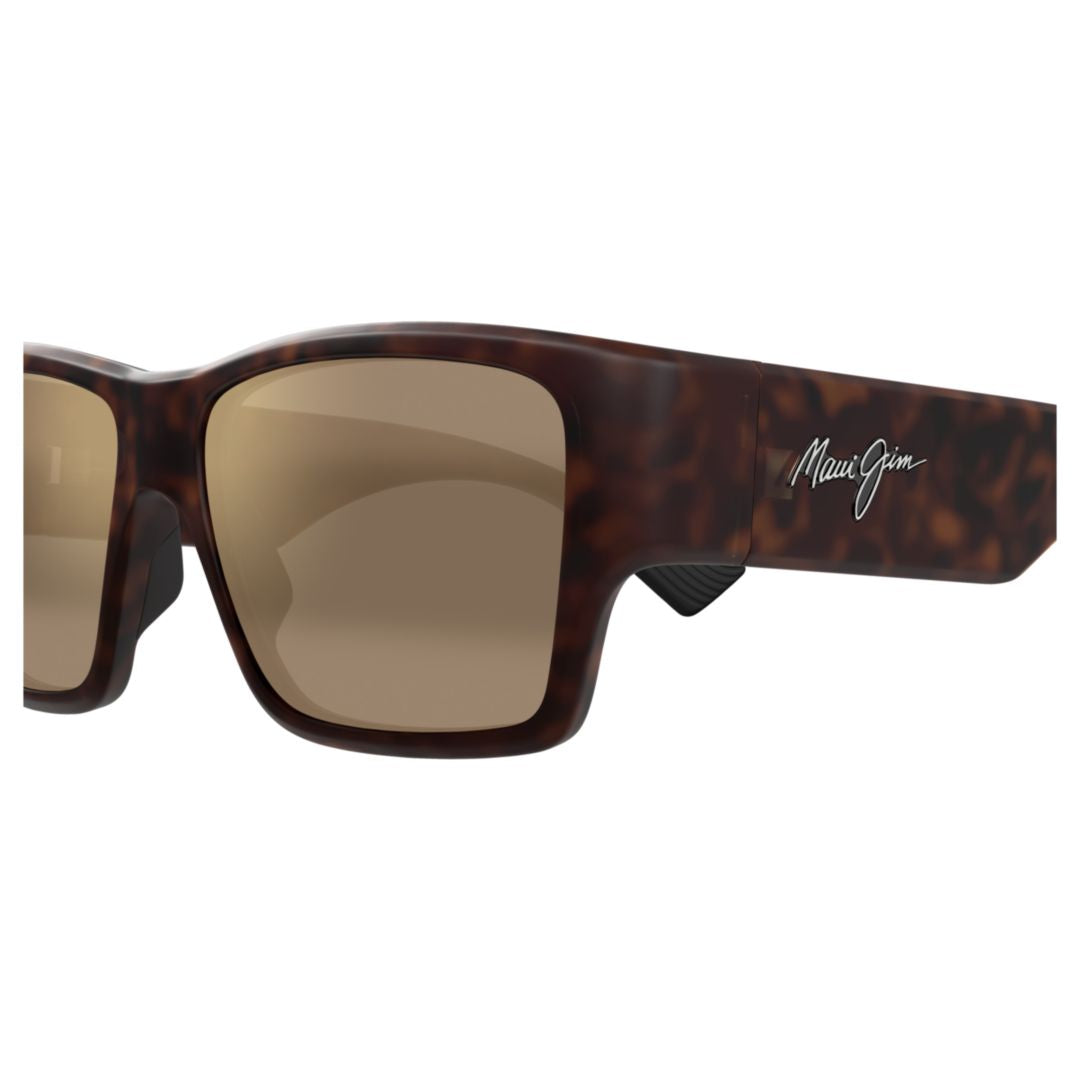 Kaolu Bold Rectangular Tortoiseshell Sunglasses with Warm Tinted Lenses