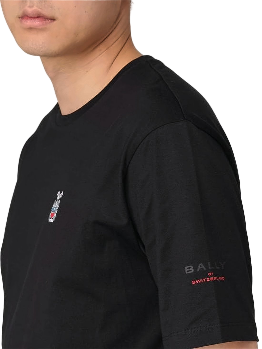 Relaxed-Fit Black Short-Sleeve T-Shirt with Embroidered Logo
