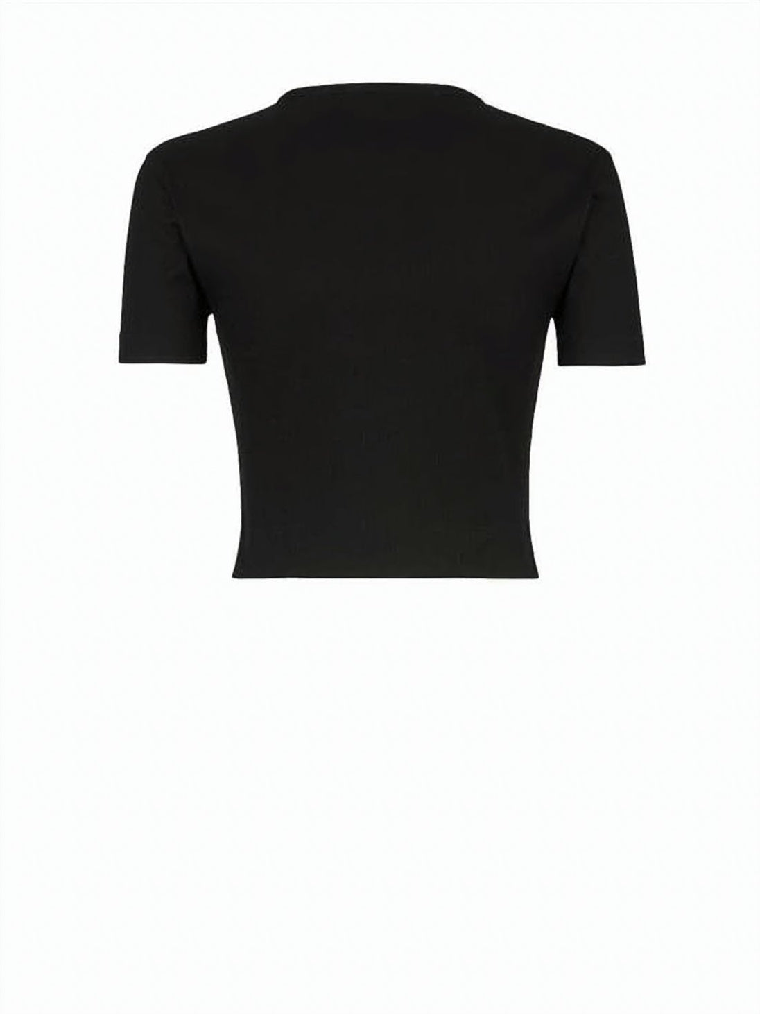 Fitted Crop Top with Round Neckline