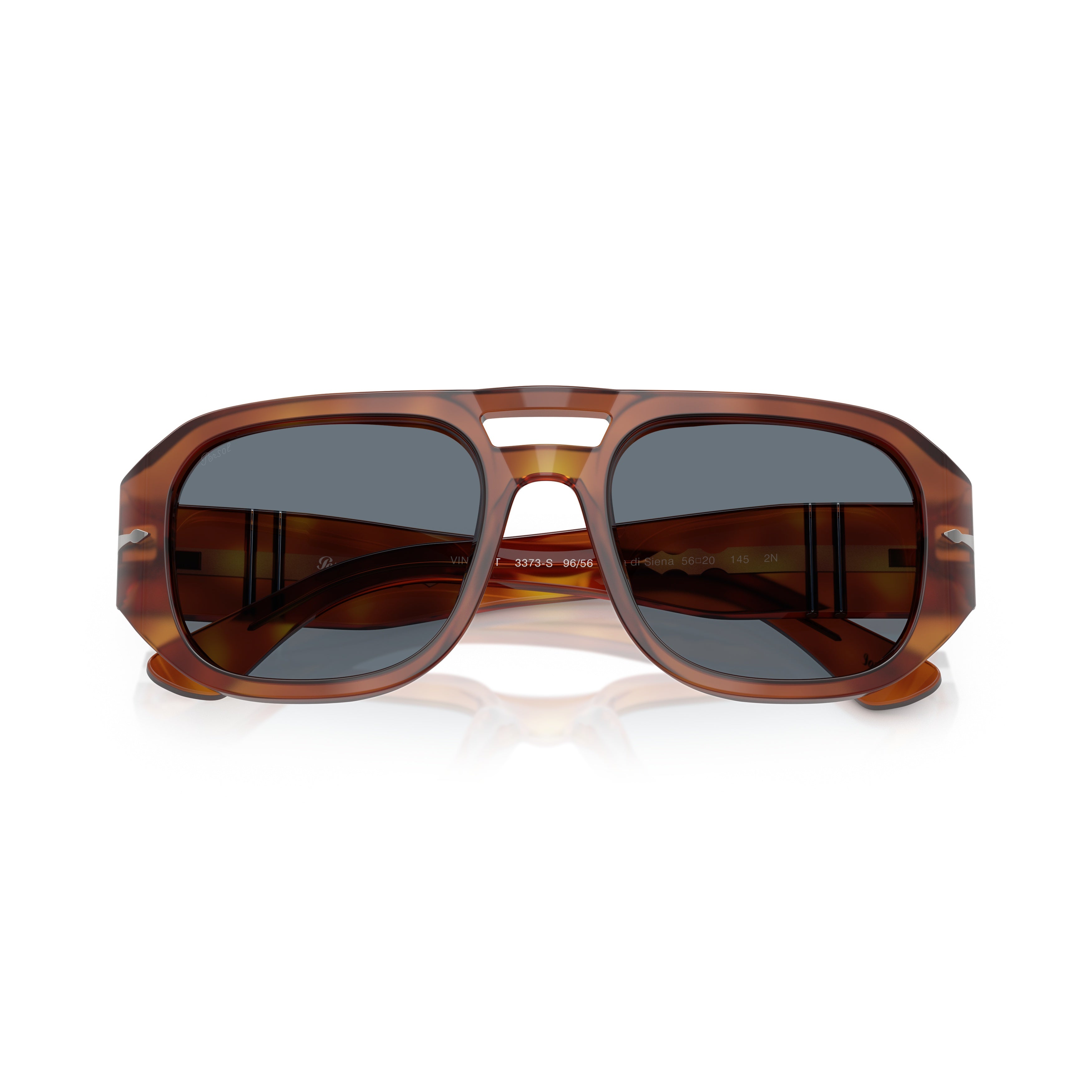 0po3373s Tortoiseshell Acetate Sunglasses with Double Bridge Design