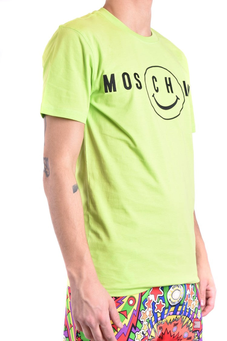 Multicolor Graphic T-Shirt With Smiley Detail