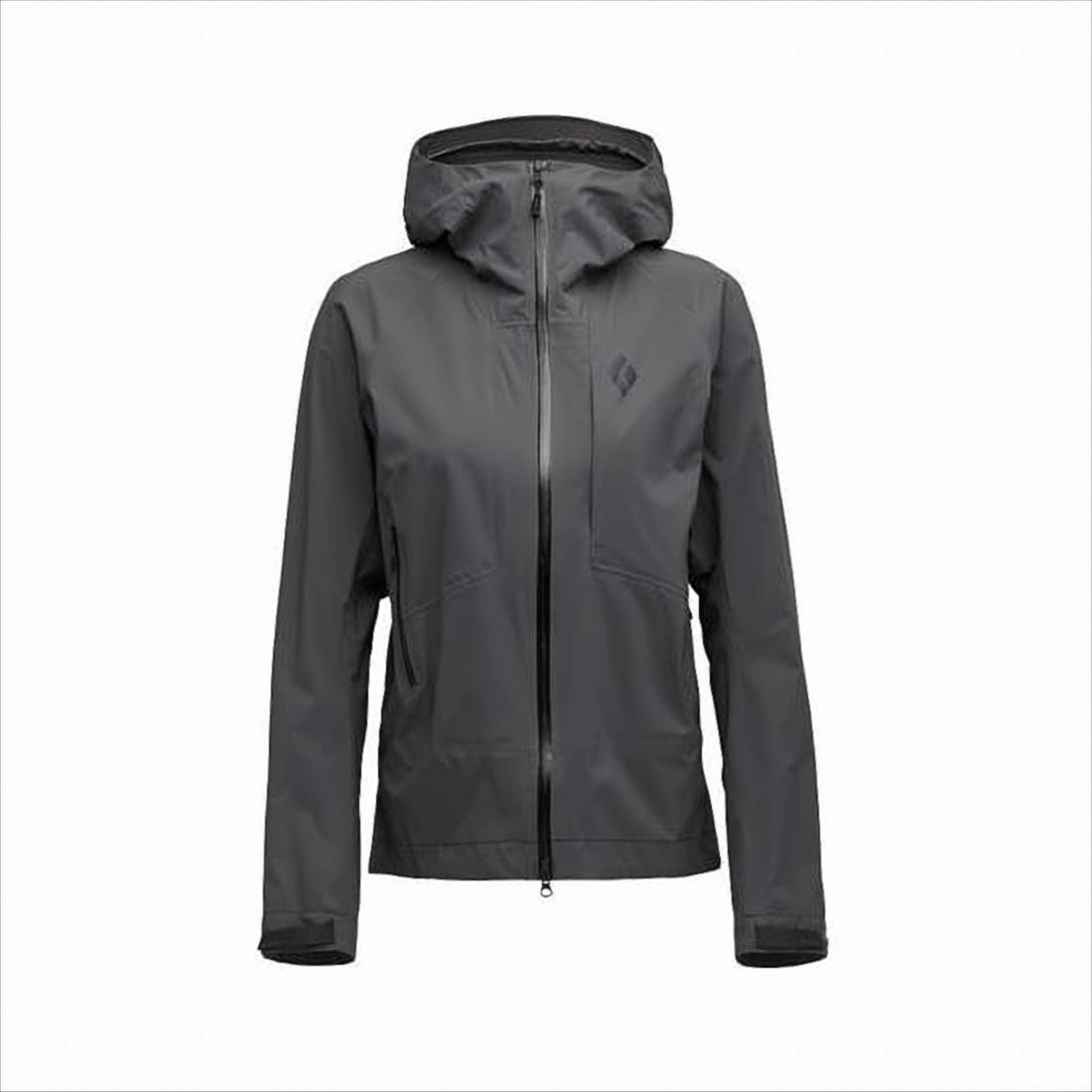 Matte Finish Black Diamond Jacket with Hood