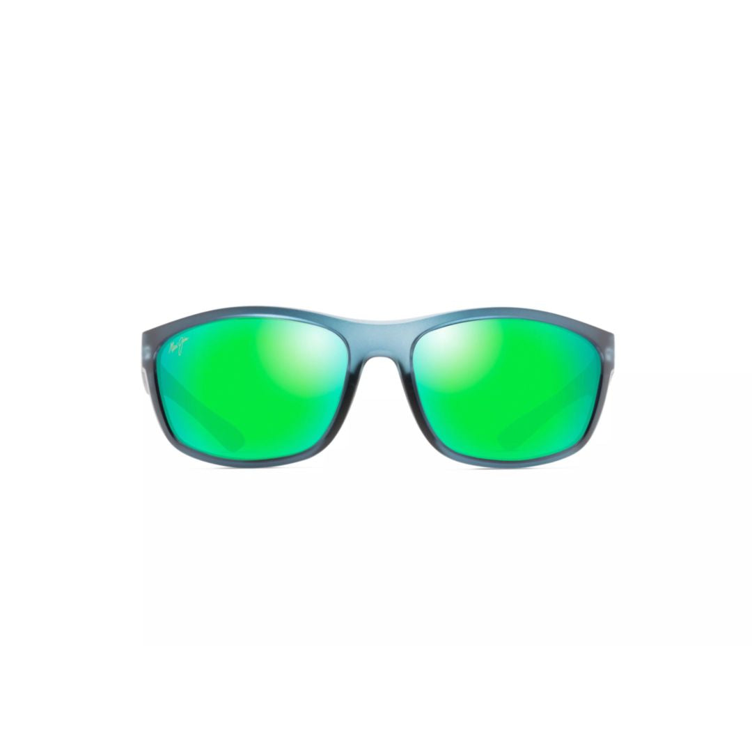 Nuu Landing Translucent Blue Frame with Reflective Green Lenses Sunglasses