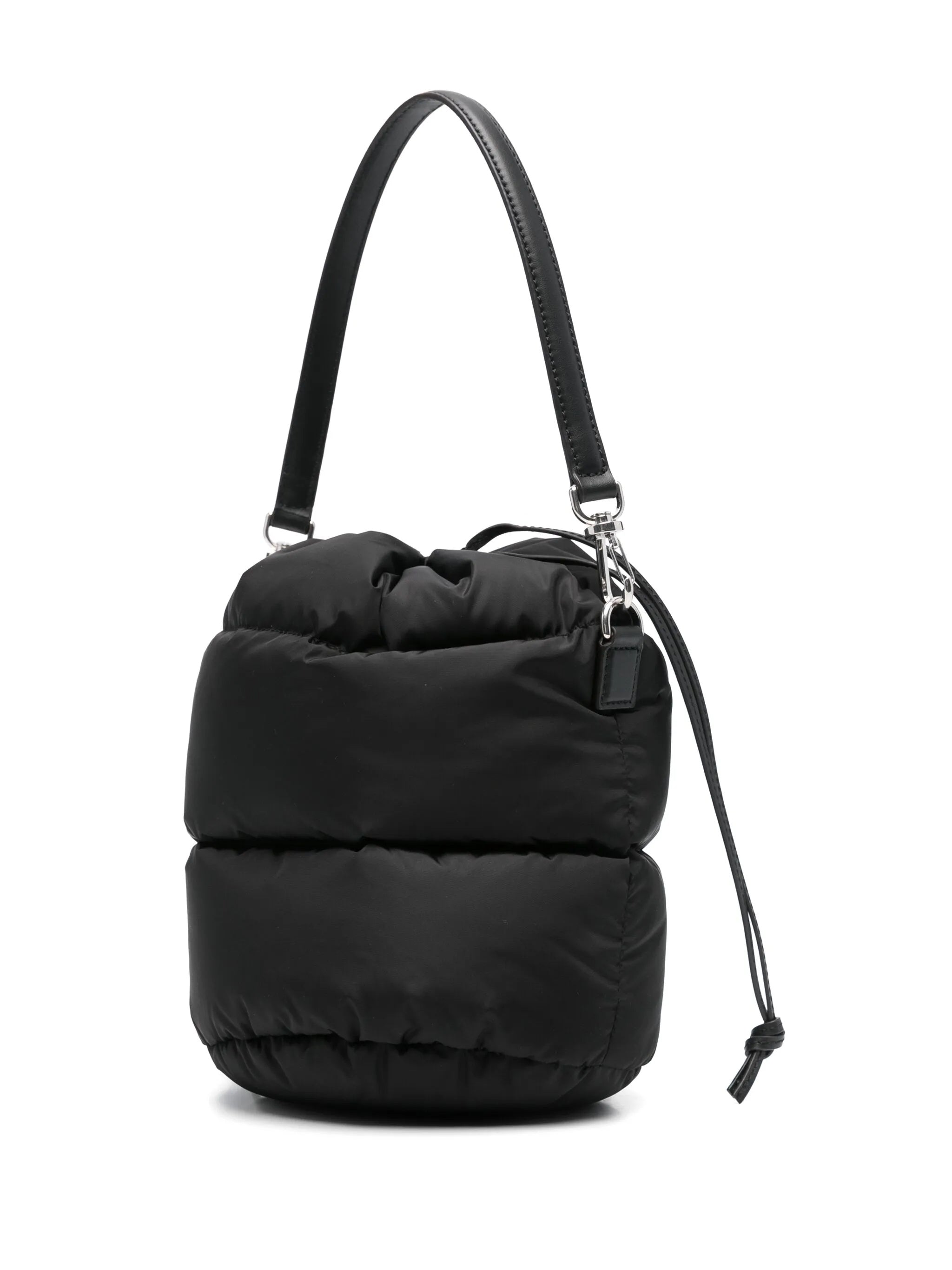 Black Caradoc Quilted Bucket Bag