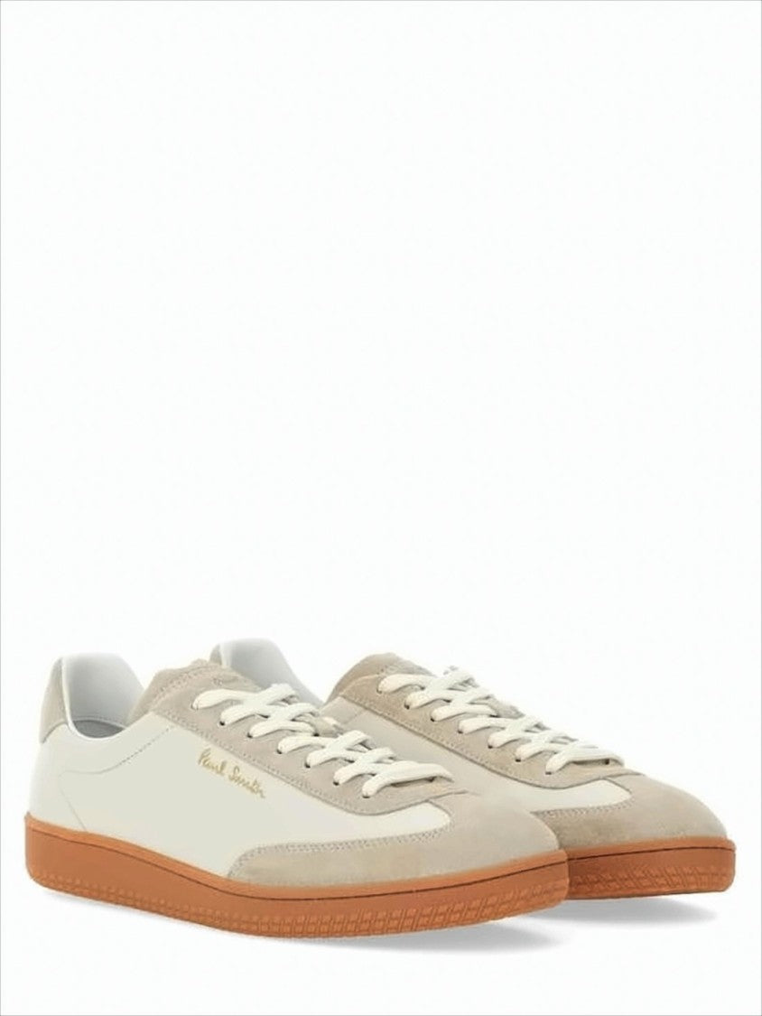 Low-Top Sneakers with Suede Overlays and Multicolor Stripes