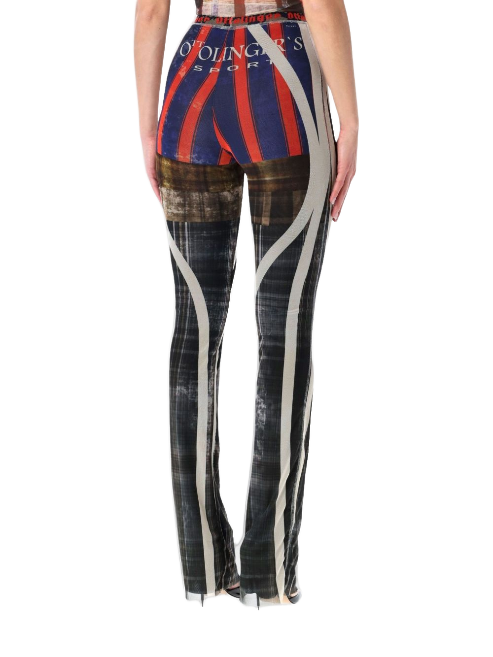 High-Waisted Pants With Ribbed Waistband