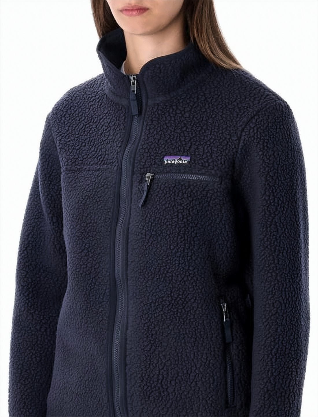 Textured Plush Fleece Jacket with Full Zipper