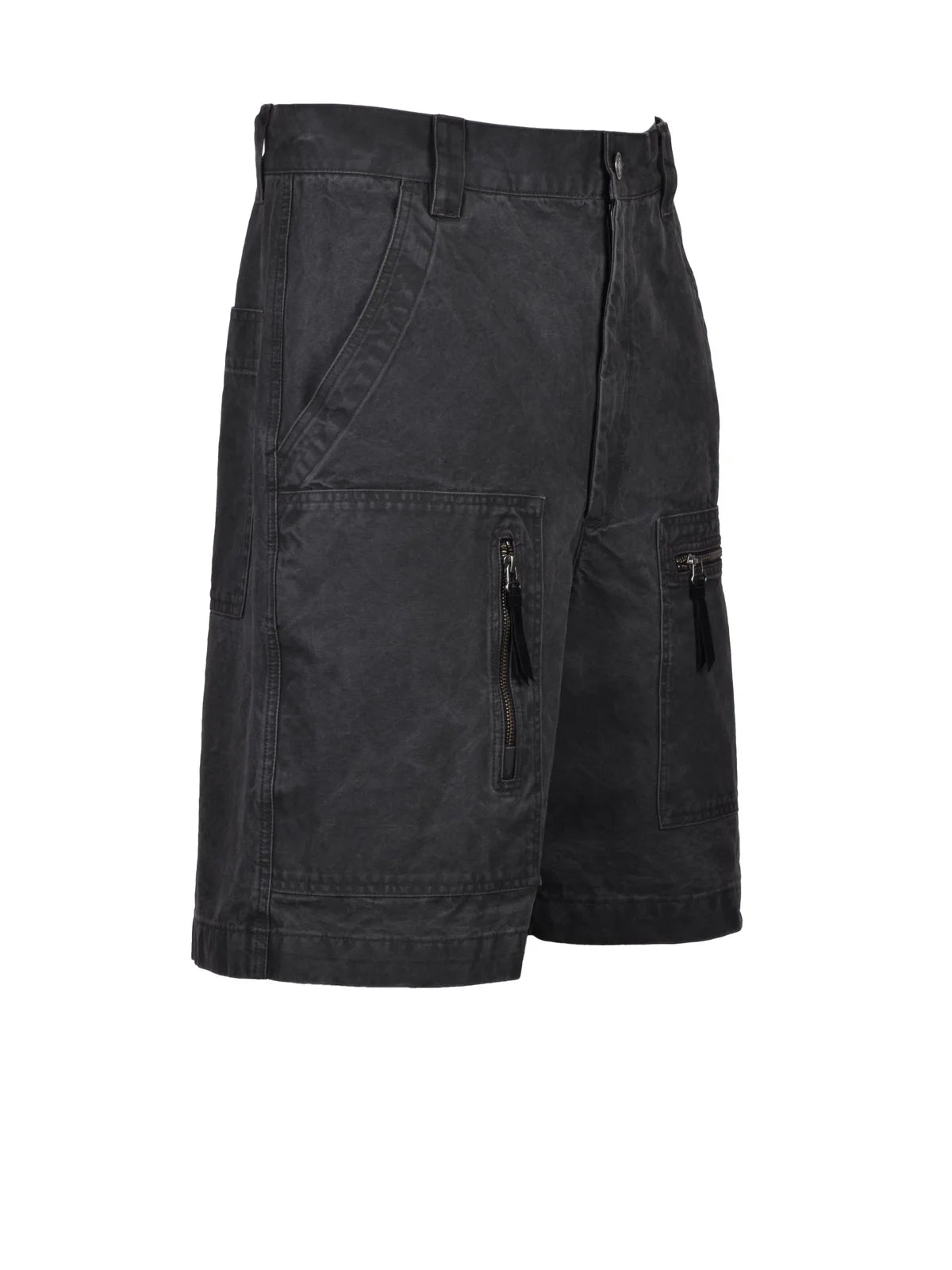 Mid-Thigh Relaxed Fit Cotton Shorts