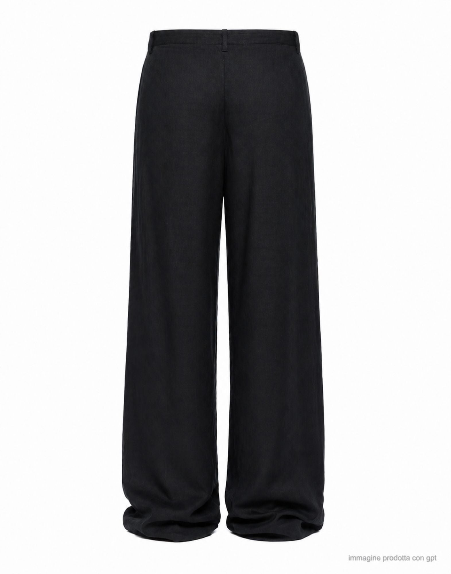 Black Relaxed Fit Owen Linen Trousers