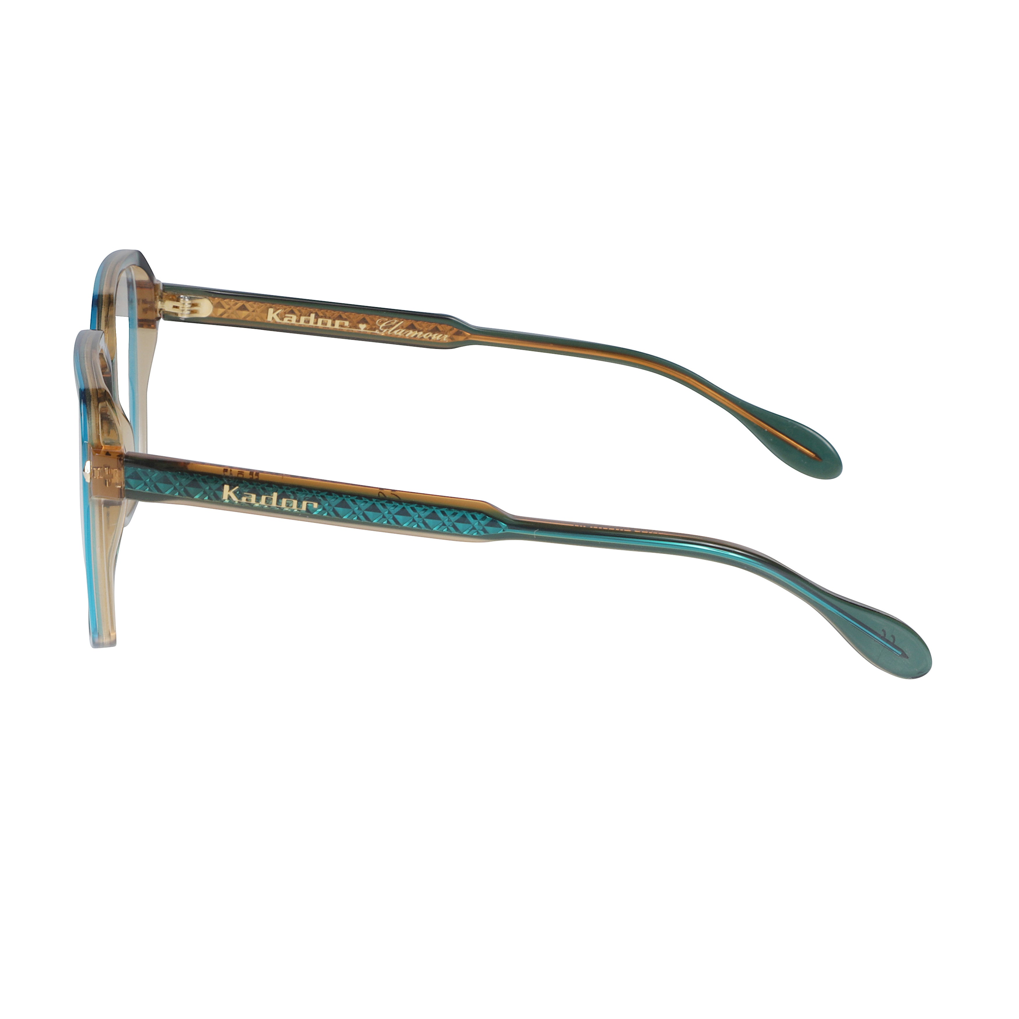 Lisa Glamour/N Translucent Teal Square Frame Sunglasses