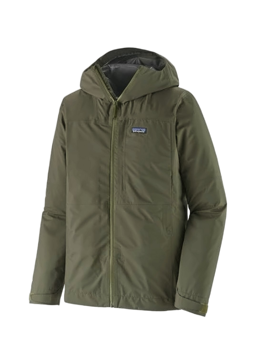 Hooded Green Patagonia Jacket With Minimalist Design