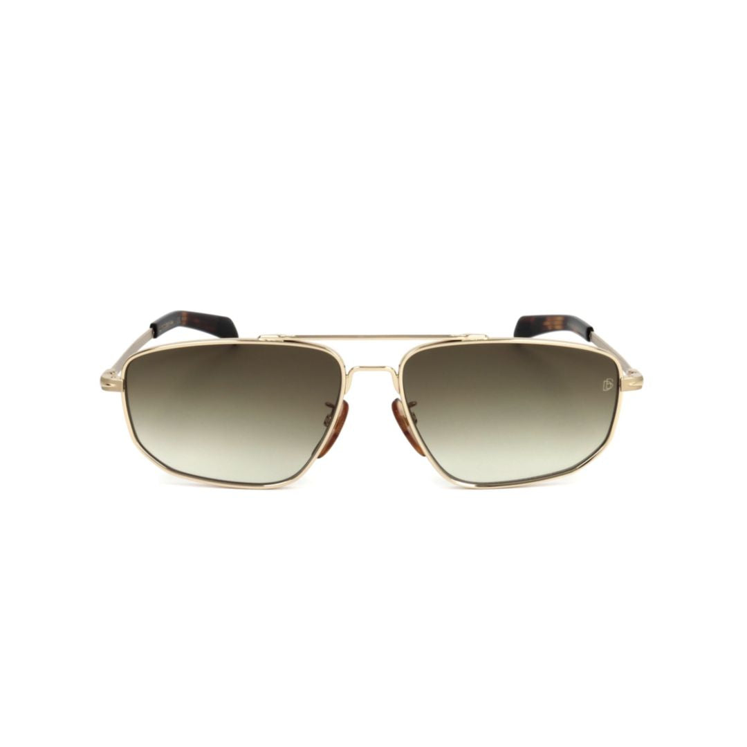 Db 7049/G/S Rectangular Gold-tone Metal Sunglasses