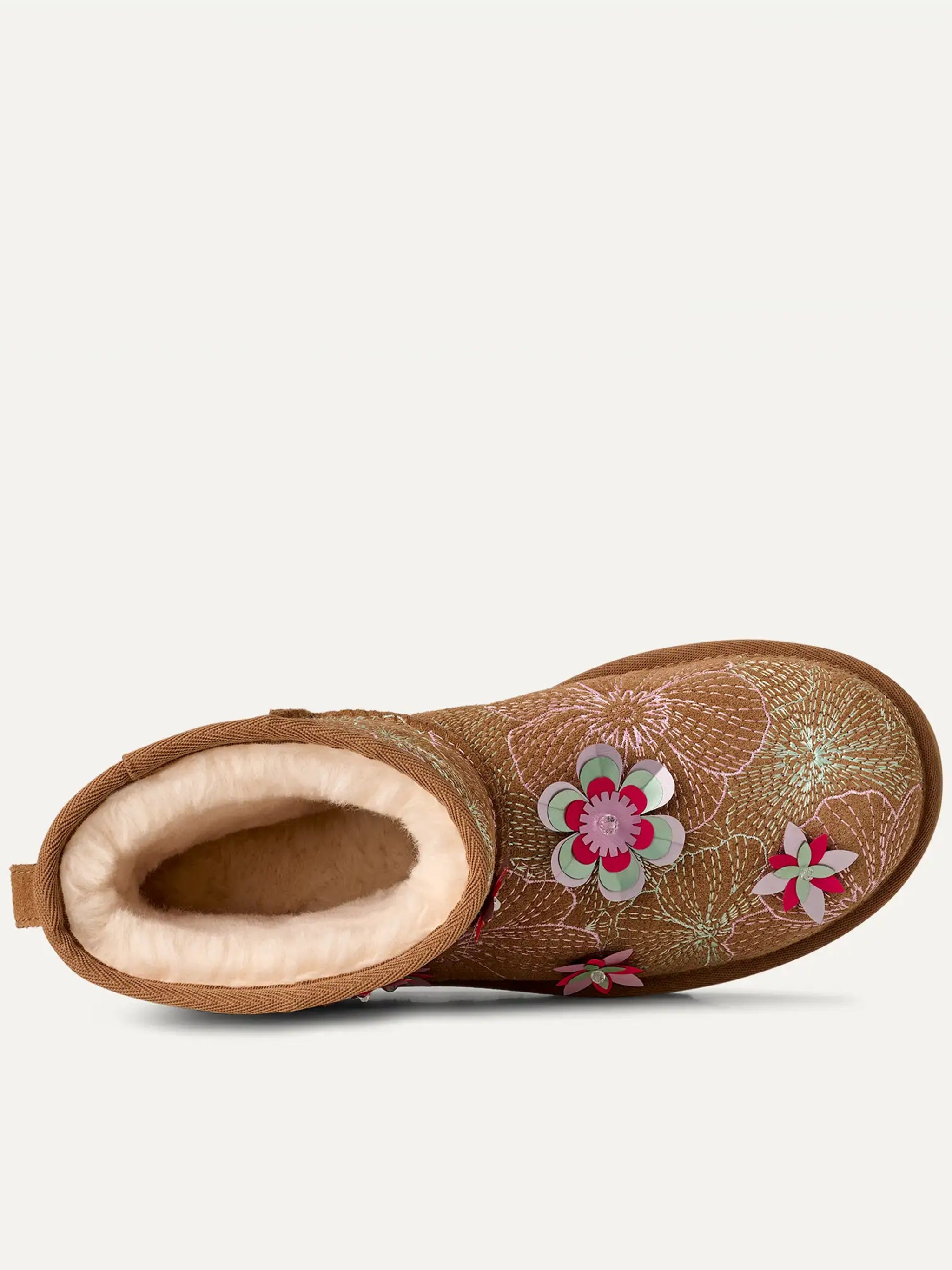 Brown Classic Mini Meadow Embroidered Boots