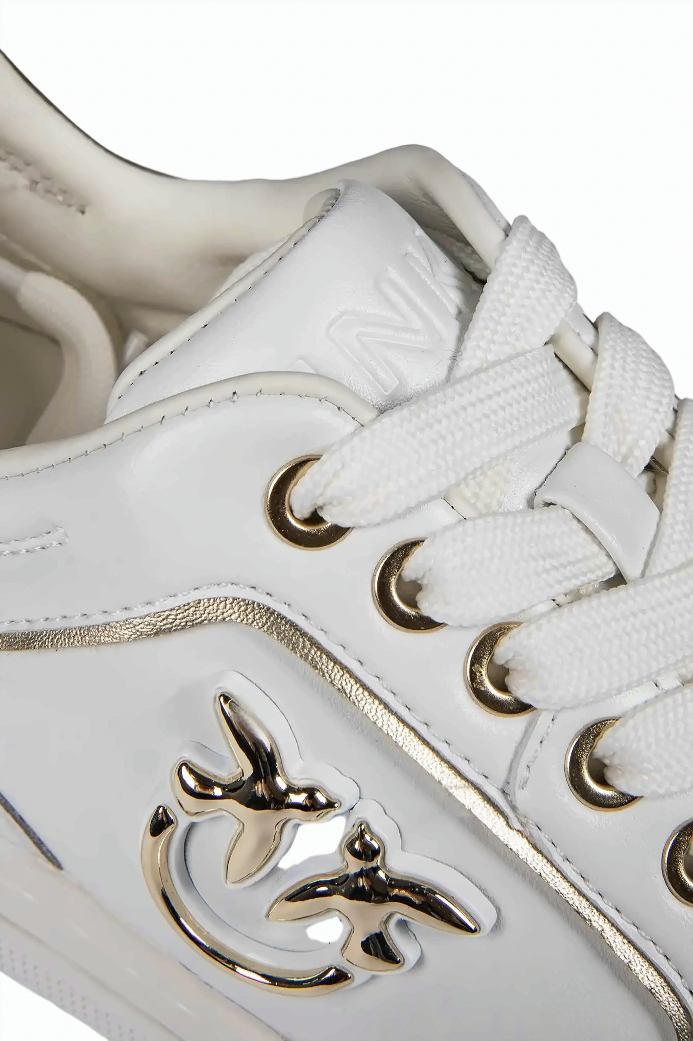 White Gold Low Top Sneakers